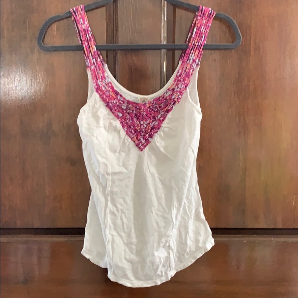 Free people tanks floral pink